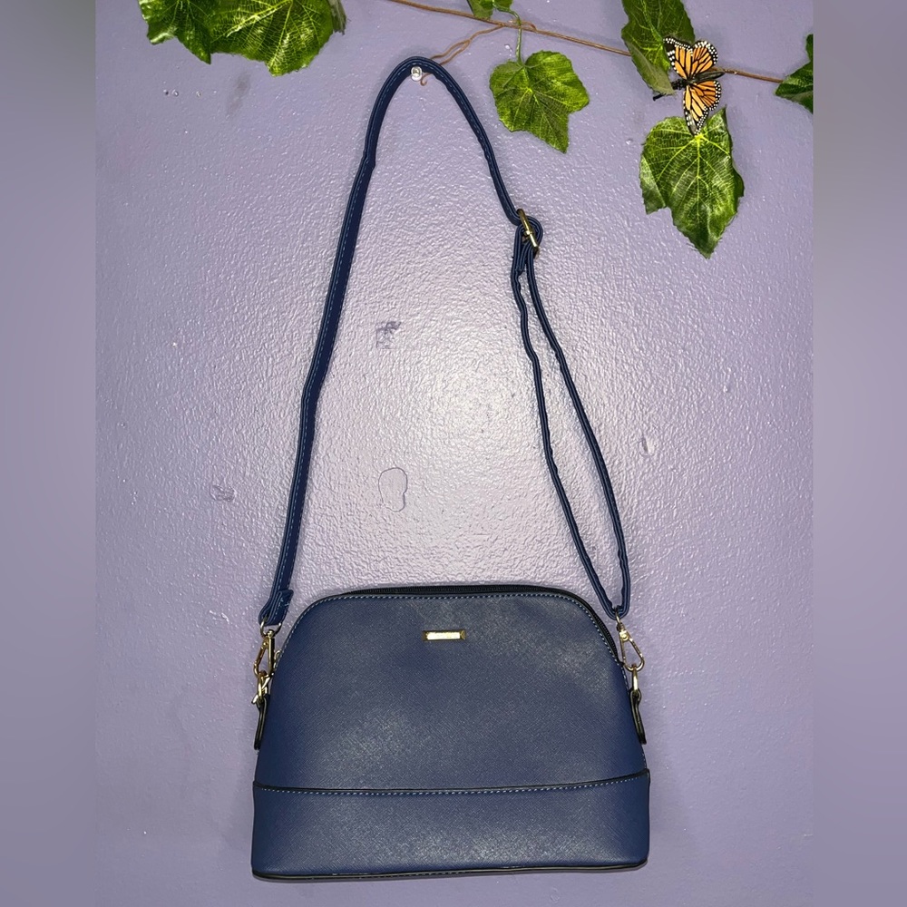 Elim & Paul Navy Blue Crossbody Bag w/ Matching Wallet